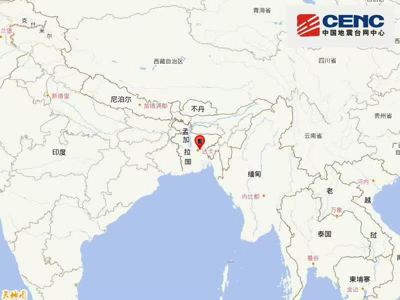 孟加拉国发生5.1级地震 震源深度10公里
