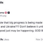 特朗普暗示俄乌谈判将有好消息