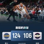 勇士送鹈鹕5连败 穆迪32分 库里11中2 墨菲20+8