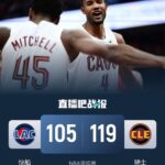 小卡复出20分 祖巴茨33+18 哈登16中5 米切尔37+8 快船负骑士