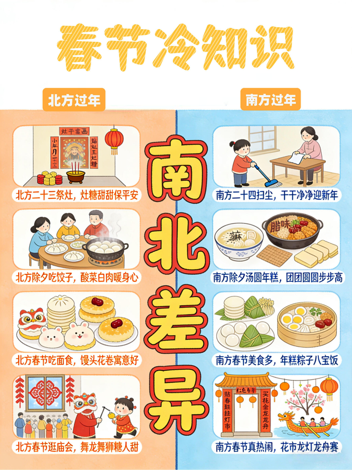 南北过年习俗大不同,带孩子了解独特风俗